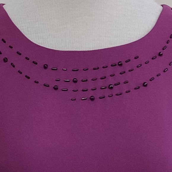 Elegant Sequin Embroidered Neck Sleeveless Party Dress NWOT - Picture 9 of 13